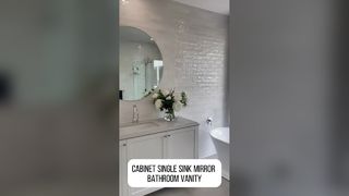 Tủ chậu rửa đơn gương bàn trang điểm phòng tắm