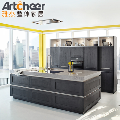 Mua Phòng bếp kiểu Mỹ Classical Solid Wood Grey Shaker trong màu xám và trắng sản xuất trực tuyến