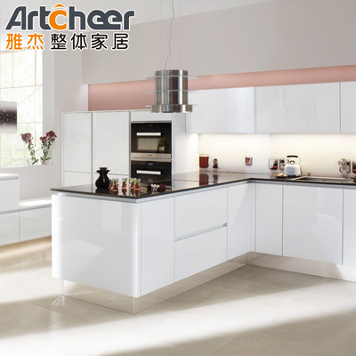 Mua Phòng bếp gỗ dán nhỏ sang trọng với cửa ẩn đảo đặt gỗ dán và chức năng sản xuất trực tuyến