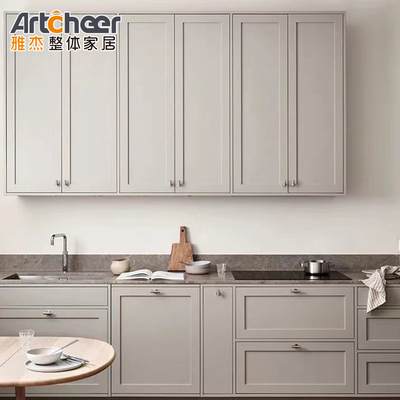 Mua Bàn ghế bếp cạnh phẳng có cạnh lỏng Modern Modular Kitchen Cabinet cho việc lắp ráp không rắc rối sản xuất trực tuyến