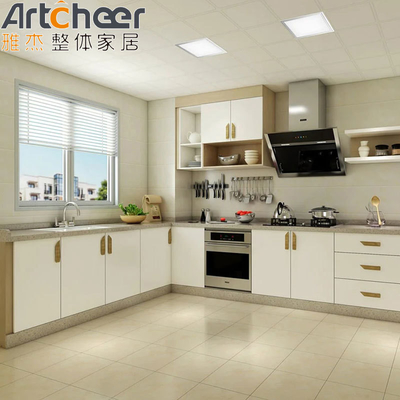 Mua Tủ bếp kéo trượt với đảo điều chỉnh trong thiết kế màu đen trắng Sunmica sản xuất trực tuyến