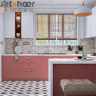 Mua High End Knock Down Design Tủ bếp màu hồng Tủ cơ sở loại bỏ sản xuất trực tuyến
