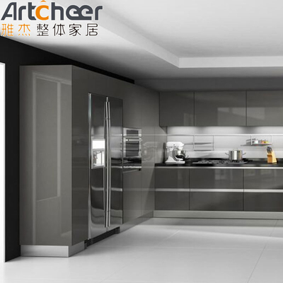Mua Tủ bếp lớp phủ thiết kế mô-đun hiện đại sẵn sàng lắp ráp hình U sản xuất trực tuyến