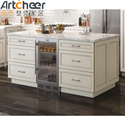 Mua Modern Design Kitchen Island Bàn với kho và Customized Color Shaker Cabinets sản xuất trực tuyến