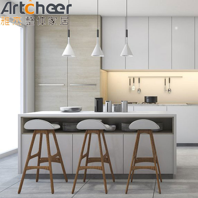 Mua Tủ bếp có dung lượng cao với đảo trong thiết kế tối giản Mô hình / RTA hoặc tùy chỉnh sản xuất trực tuyến