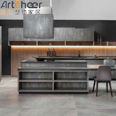 Mua Đồ nội thất nhà bếp hiện đại với màu xám đậm đá cẩm thạch nhìn hoàn thiện và mặt bàn cạnh phẳng sản xuất trực tuyến