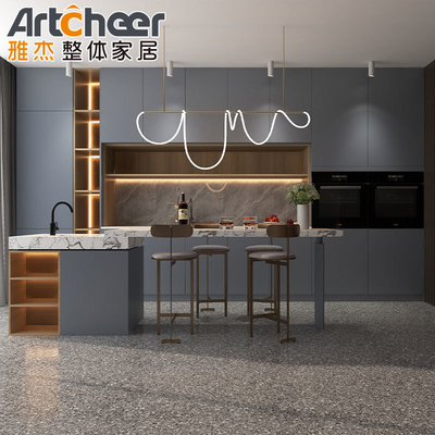 Mua Sản phẩm bền I Shape thiết kế nhà bếp hiện đại với bàn làm việc Acrylic tinh khiết và Lần lười Susan Storage sản xuất trực tuyến