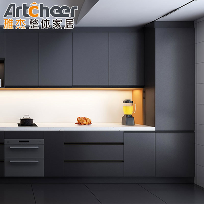 Mua Thiết kế hiện đại phong cách tủ bếp MDF hiện đại với bánh kẹp ẩn và lưu trữ thông minh sản xuất trực tuyến