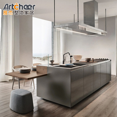 Mua Tủ bếp với Custom Sintered Stone Marble Matte Melamine Màu xám đen sản xuất trực tuyến