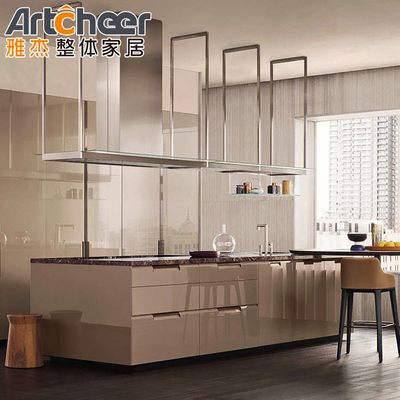 Mua Thiết kế hiện đại Tủ bếp Italy với vật liệu cửa gỗ dán và phụ kiện kéo trượt sản xuất trực tuyến