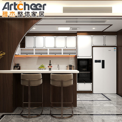 Mua Các tủ bếp màu trắng hiện đại được làm bằng kết thúc mờ và vật liệu E1 sản xuất trực tuyến