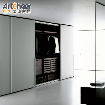Mua Đồ nội thất phòng ngủ quần áo trắng hiện đại tủ quần áo với kho tường thiết kế cửa trượt sản xuất trực tuyến