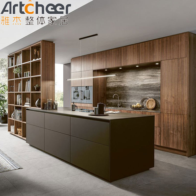 Mua Tủ bếp gỗ hiện đại trông veneer Oak với phụ kiện phần cứng và thiết kế sản xuất trực tuyến