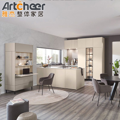 Mua Tủ bếp thời trang hiện đại tùy chỉnh kích thước với phong cách cổ và mái đá cẩm thạch sang trọng sản xuất trực tuyến