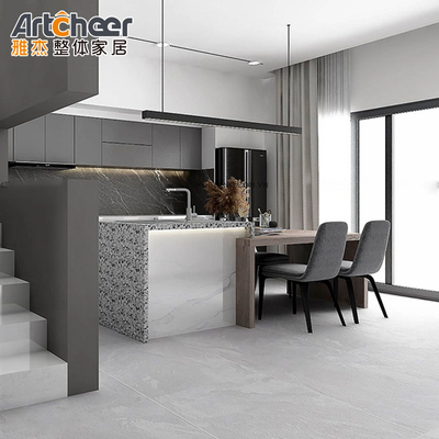 Mua Tủ bếp sơn mài cao mượt với hình dạng L Đá ngọc thạch cao màu tùy chỉnh sản xuất trực tuyến