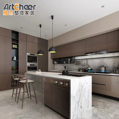 Mua Tủ bếp hiện đại được tùy chỉnh ở Thổ Nhĩ Kỳ với tấm cửa niêm mạc PVC và vỏ gỗ dán sản xuất trực tuyến