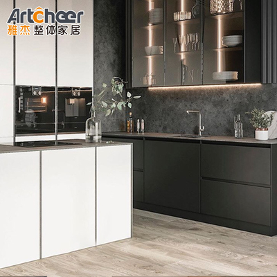 Mua Tủ bếp hiện đại thông minh với thiết kế lưu trữ bảng xếp hạng và bàn đá thạch anh sản xuất trực tuyến