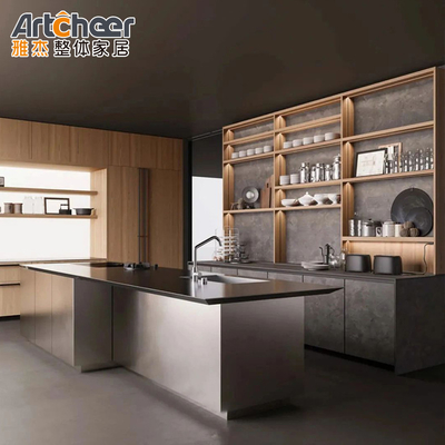 Mua Tủ bếp tổng hợp phong cách hiện đại với đảo và thiết kế bộ đầy đủ truyền thống sản xuất trực tuyến