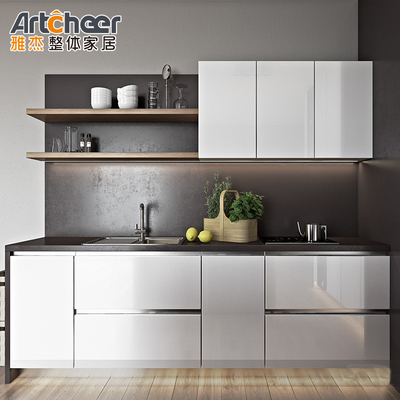 Mua Chennai Home Modern Luxury Design Wall I Shape Kitchen Cabinet Bộ sưu tập đầy đủ Melamine Board sản xuất trực tuyến