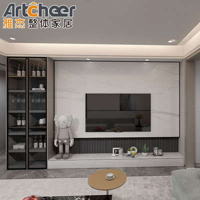 Mua Đơn vị tùy chỉnh kích thước thiết kế hiện đại 85 Inch gỗ TV Stand tường đơn vị cho nội thất phòng khách sản xuất trực tuyến