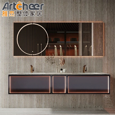 Mua Tủ bếp hiện đại với bồn rửa được thiết kế tùy chỉnh 36 inch PVC khách sạn sang trọng phòng tắm sản xuất trực tuyến