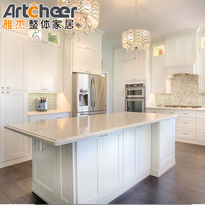 Thiết kế hiện đại tủ nhà bếp mô-đun đầy đủ màu tối Bộ tủ gỗ rắn