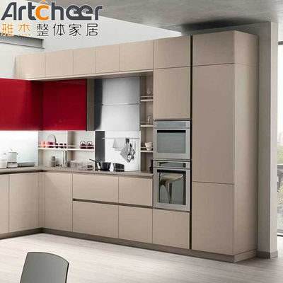 Tủ bếp màu tùy chỉnh gỗ rắn lắp ráp thiết kế Vantage mạ ở hội chợ