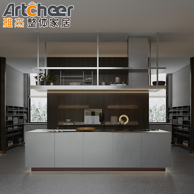 Đồ nội thất nhà bếp gỗ rắn tủ nhà bếp hiện đại với Luxury Kitchen Island thiết kế miễn phí đồ nội thất bộ