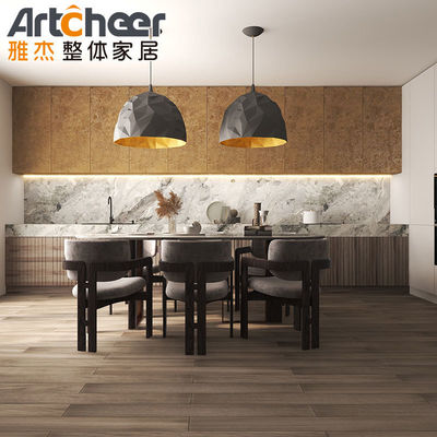 Thiết kế hiện đại phong cách PVC và MDF Nhà bếp tủ đựng đồ đặt với UV Melamine kết thúc