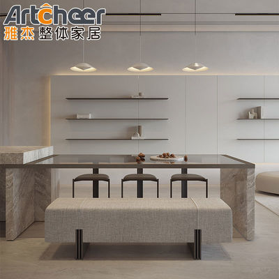 Thư viện bếp nội thất thiết kế sang trọng bằng gỗ rắn với bàn làm việc đầy đủ