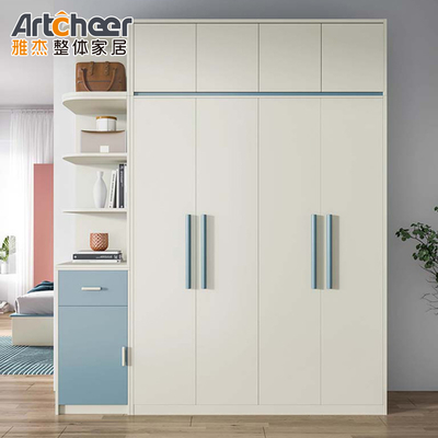 Cửa hàng có thể điều chỉnh tủ quần áo melamine trắng cho phòng ngủ hiện đại trong kết thúc màu trắng