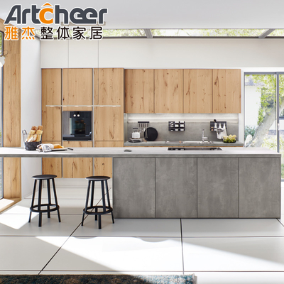 Các tủ nhà bếp thủ công đồ nội thất với thân gỗ dán và veneer kết thúc