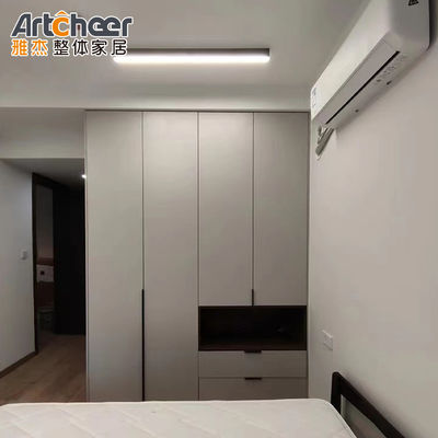 Villa hiện đại trượt Alimirah gỗ kết hợp kính quần áo quần áo tổ chức