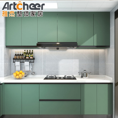 Bộ tủ nhà bếp thời trang hiện đại với PVC Membrane Door Panel