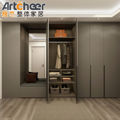 Phòng ngủ gỗ tối giản hiện đại Hinge Door Wardrobe High End Nordic Style 2 Door Wardrobe