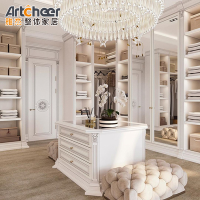 Phong cách châu Âu đi bộ trong tủ quần áo với kích thước tùy chỉnh tủ cửa trượt gấp