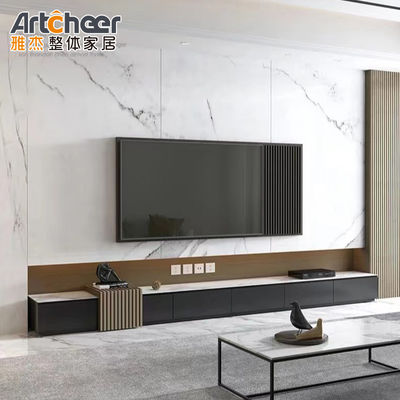 Đồ nội thất phòng khách tùy chỉnh Đứng TV truyền thống với mặt bàn đá nhựa